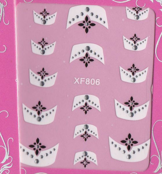 Adesivo de unha francesinha XF806