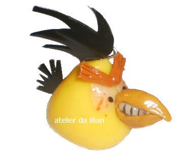 Chaveiro Angry Bird Chuck (estilo hard)