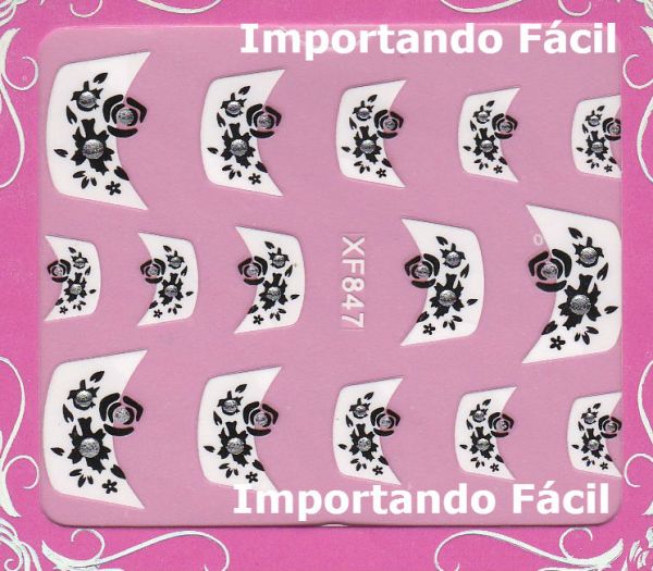 Adesivo de unha francesinha XF847